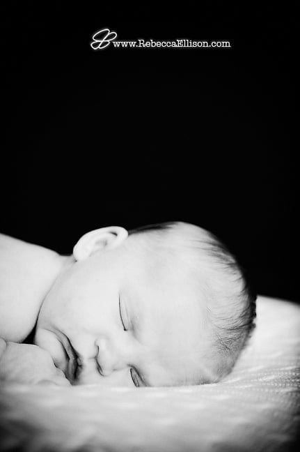 sleeping portrait of newborn girl