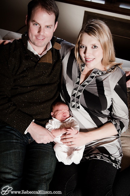 family portrait with newborn baby