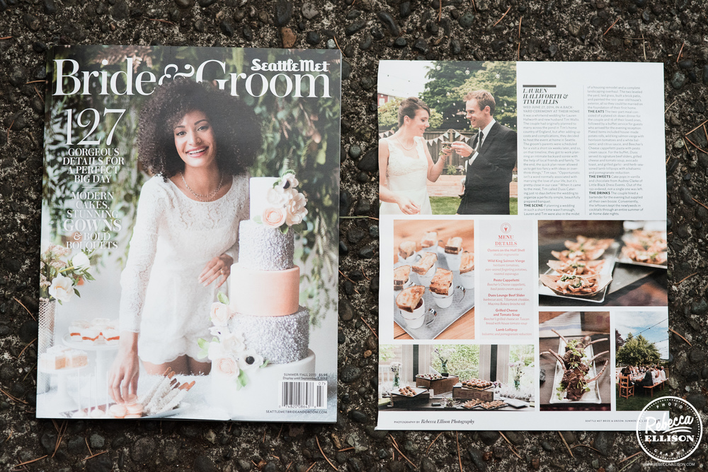 Seattle Met Bride and Groom smbg wedding food feature of Rebecca Ellison Photography with Duos Catering