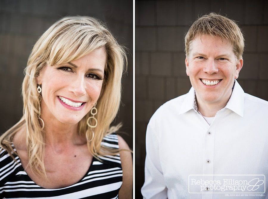 Individual portraits of an engaged couple photographed by Seattle wedding photographer Rebecca Ellison
