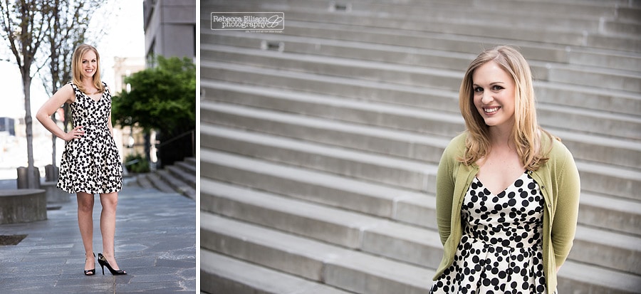 Business headshots in front of the Seattle courthouse by Rebecca Ellison Photography