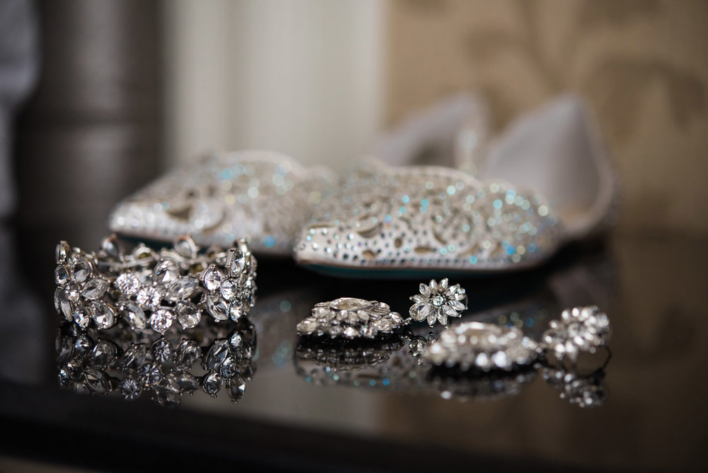 Brides accessories during getting ready at Hotel Ballard in Seattle
