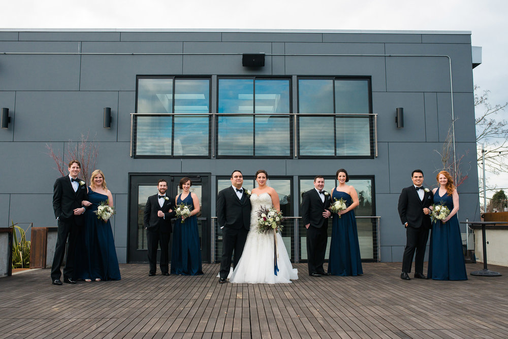 outdoor winter portraits for Fremont Foundry Wedding in Seattle