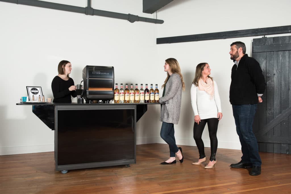 mobile espresso cart for brand photography in Seattle