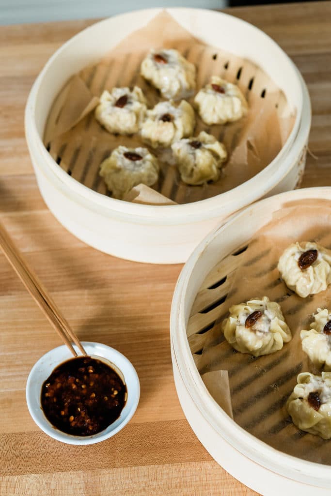 stylized food photo of dumplings for branding photos for personal chef