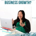 girl at laptop, what type of content should you create for business growth
