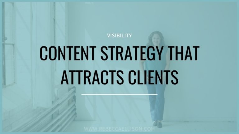 Rebecca Ellison, personal brand strategist — content strategy that attracts clients