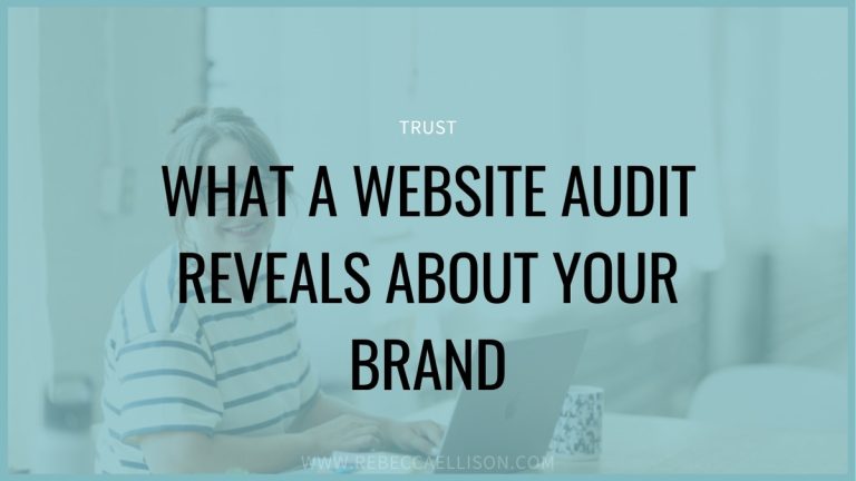 Rebecca Ellison, personal brand strategist — what a website audit reveals about your brand